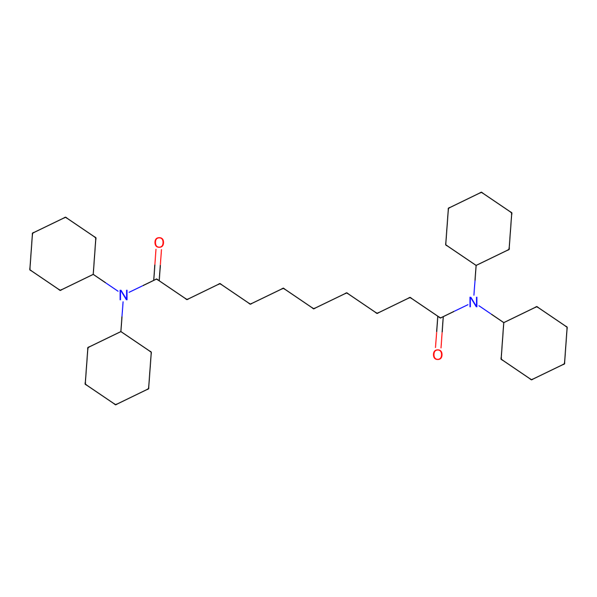 Sebacoyl biscyclohexylamide molecular structure, CAS 5426-13-1