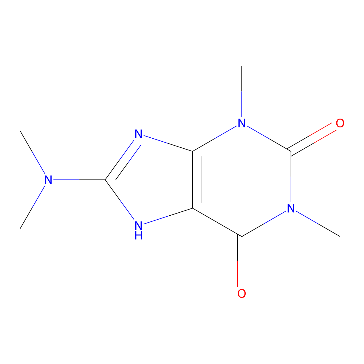 8-(Dimethylamino)theophylline molecular structure, CAS 5426-47-1