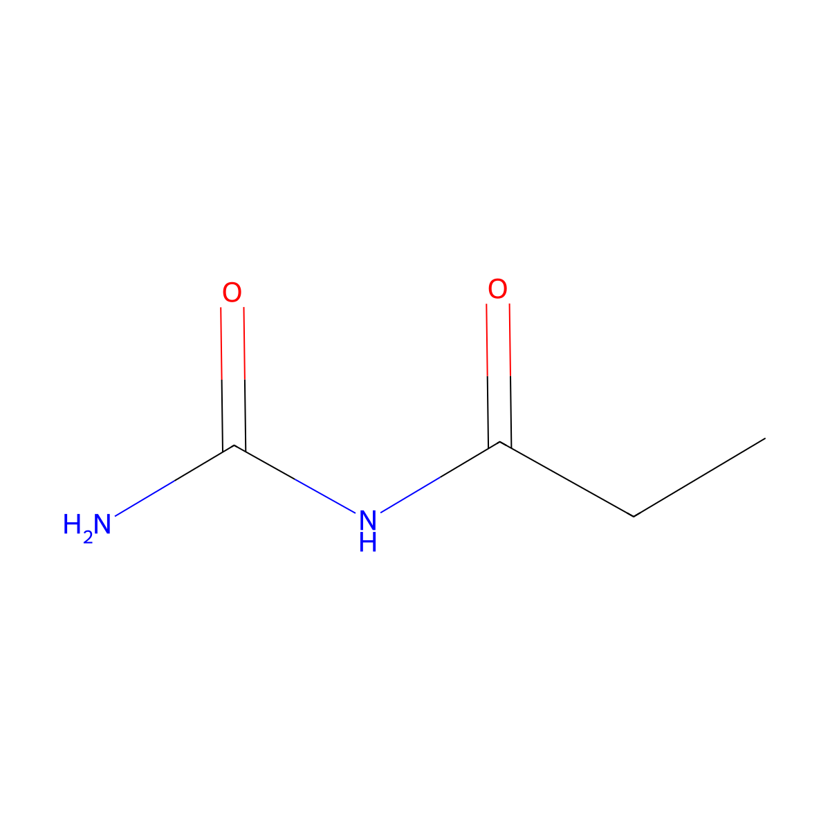 Propanamide, N-(aminocarbonyl)- molecular structure, CAS 5426-52-8