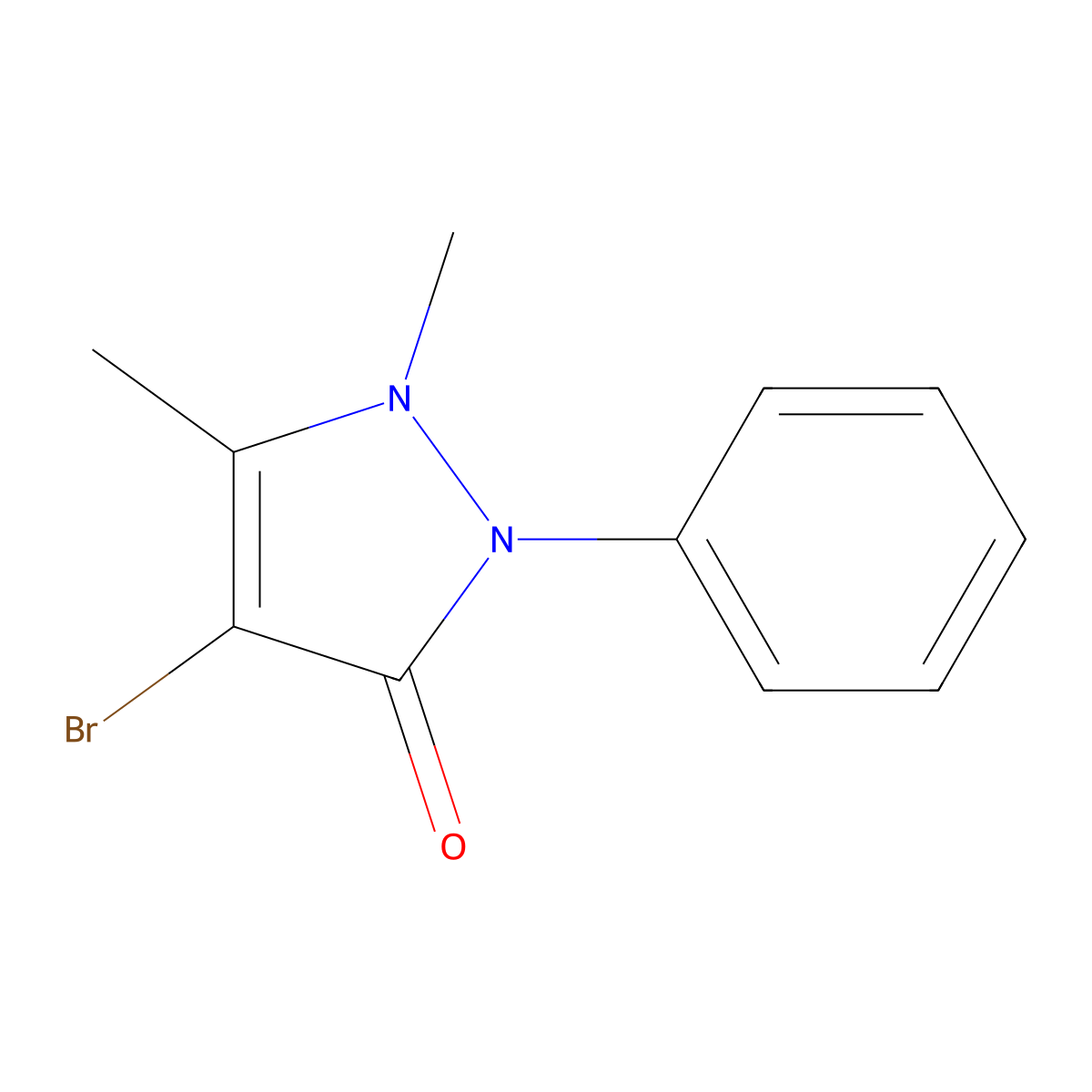 4-Bromoantipyrine molecular structure, CAS 5426-65-3