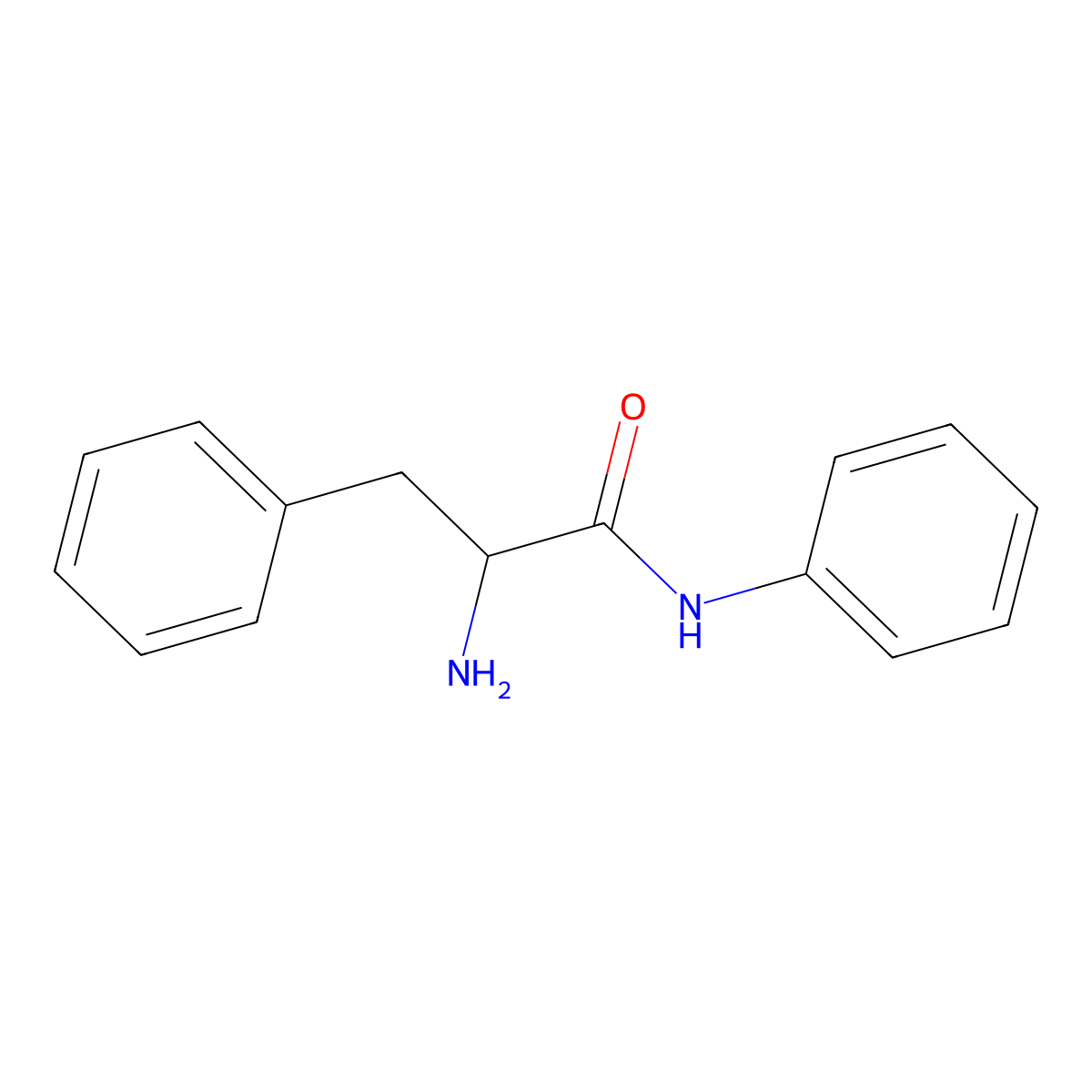 2-amino-N,3-diphenylpropanamide molecular structure, CAS 5426-73-3