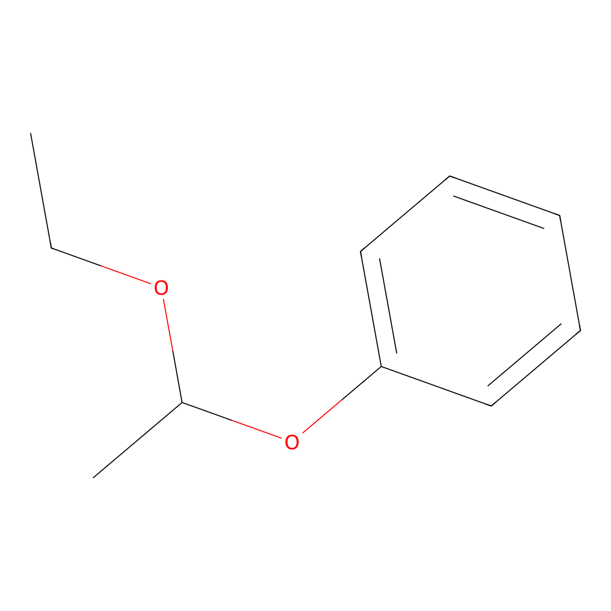 Benzene, (1-ethoxyethoxy)- molecular structure, CAS 5426-78-8