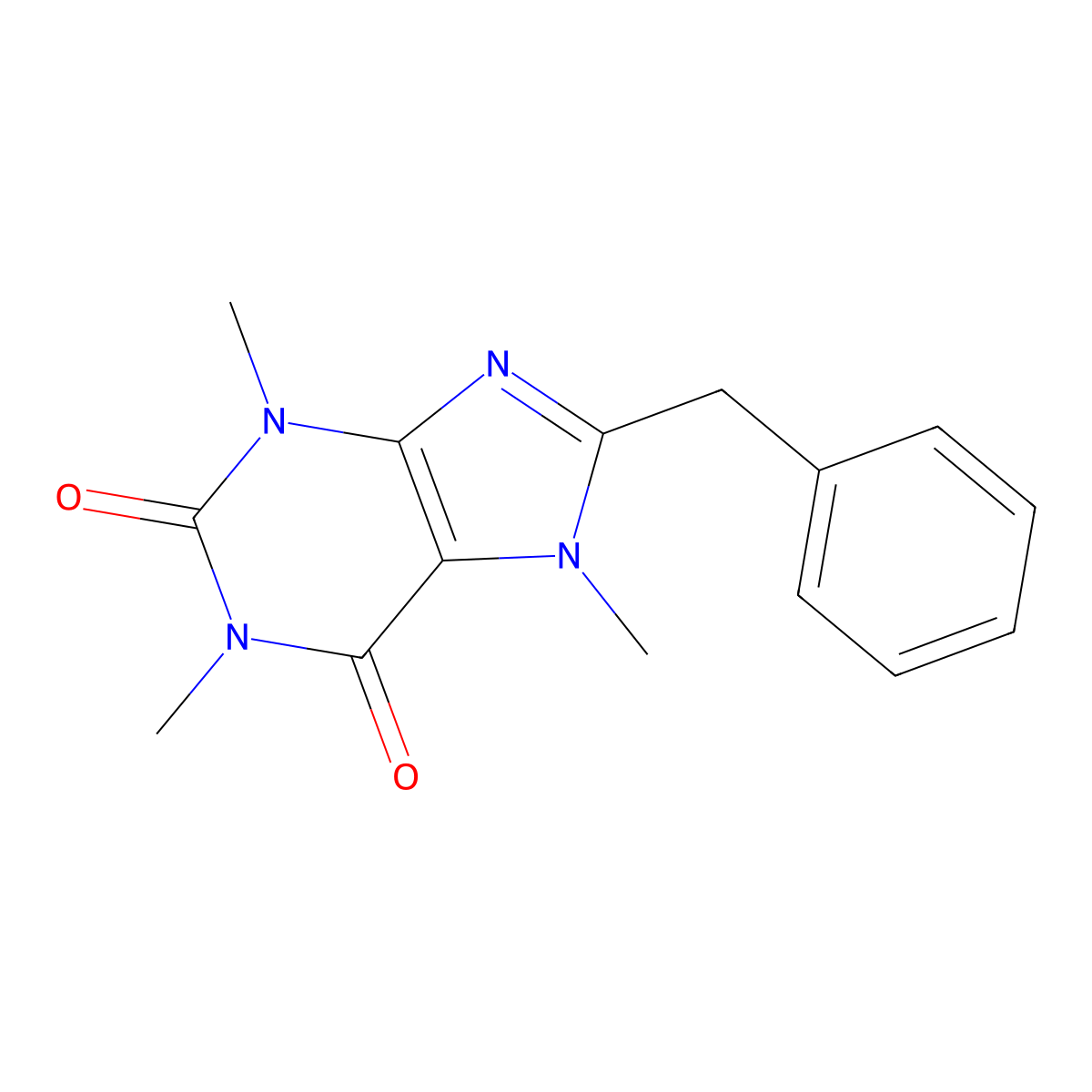8-Benzylcaffeine molecular structure, CAS 5426-88-0