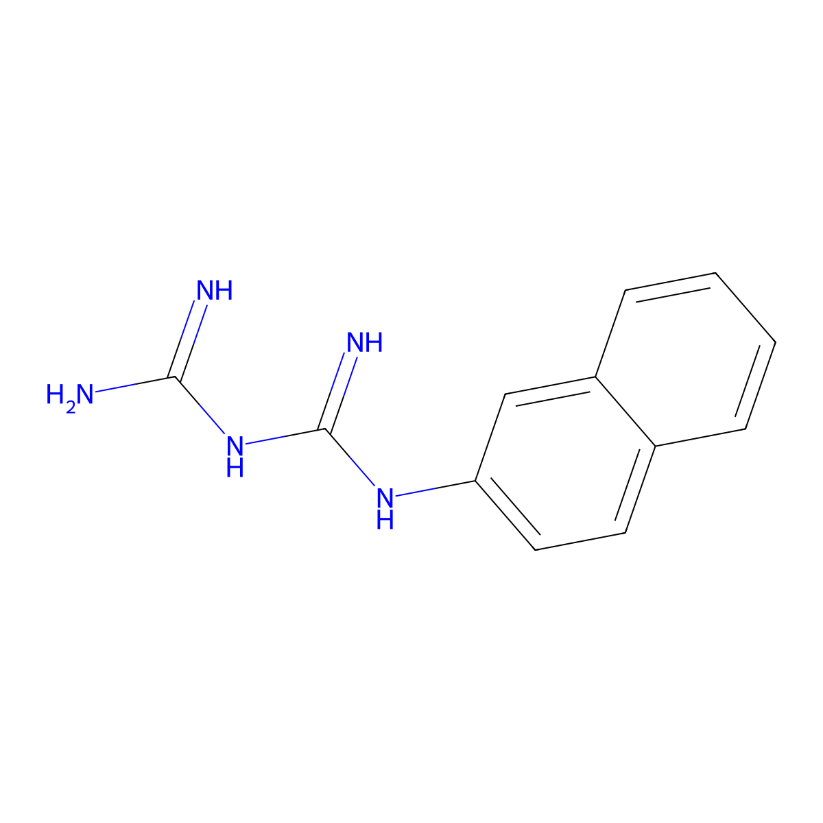 N-2-naphthylimidodicarbonimidic diamide molecular structure, CAS 5426-97-1