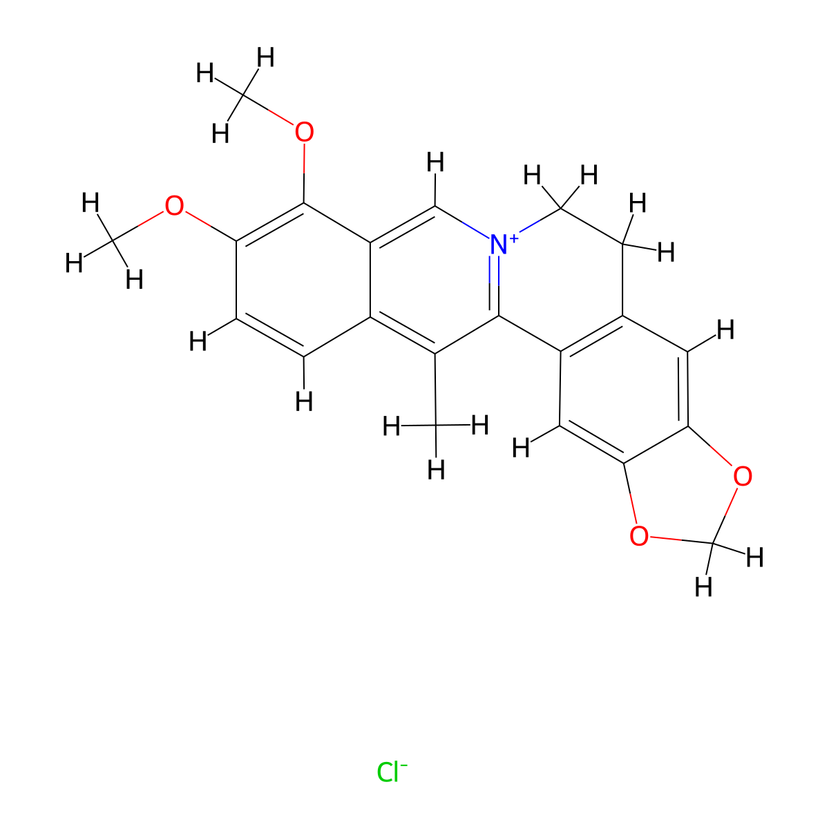13-Methylberberine chloride molecular structure, CAS 54260-72-9