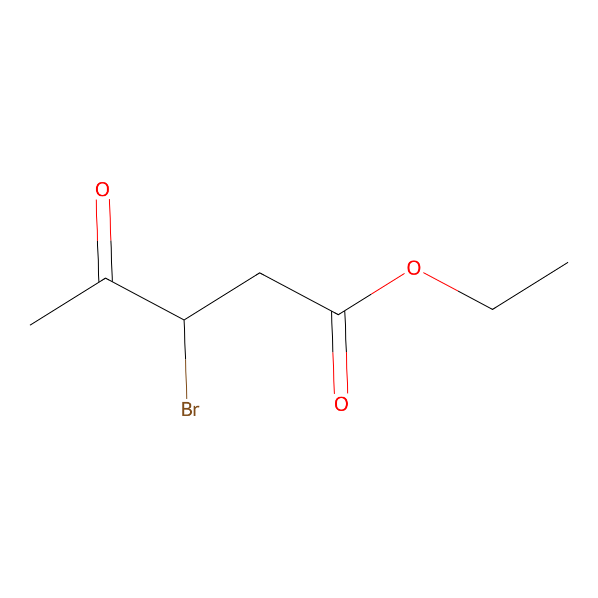 Ethyl 3-bromo-4-oxopentanoate molecular structure, CAS 54260-84-3