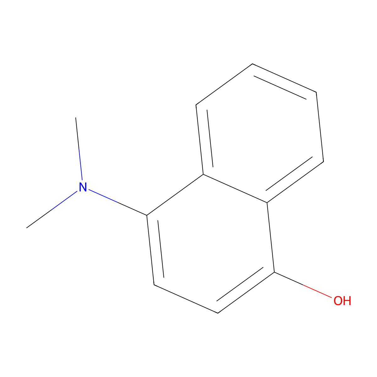 4-(Dimethylamino)naphthalen-1-ol molecular structure, CAS 54263-79-5