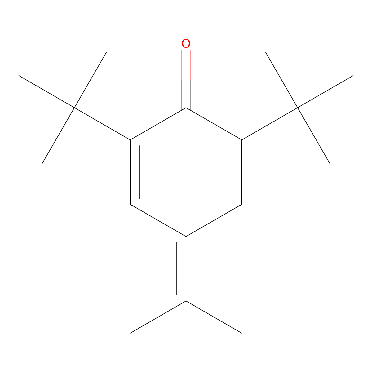 2,6-Ditert-butyl-4-(1-methylethylidene)-2,5-cyclohexadien-1-one molecular structure, CAS 5427-02-1