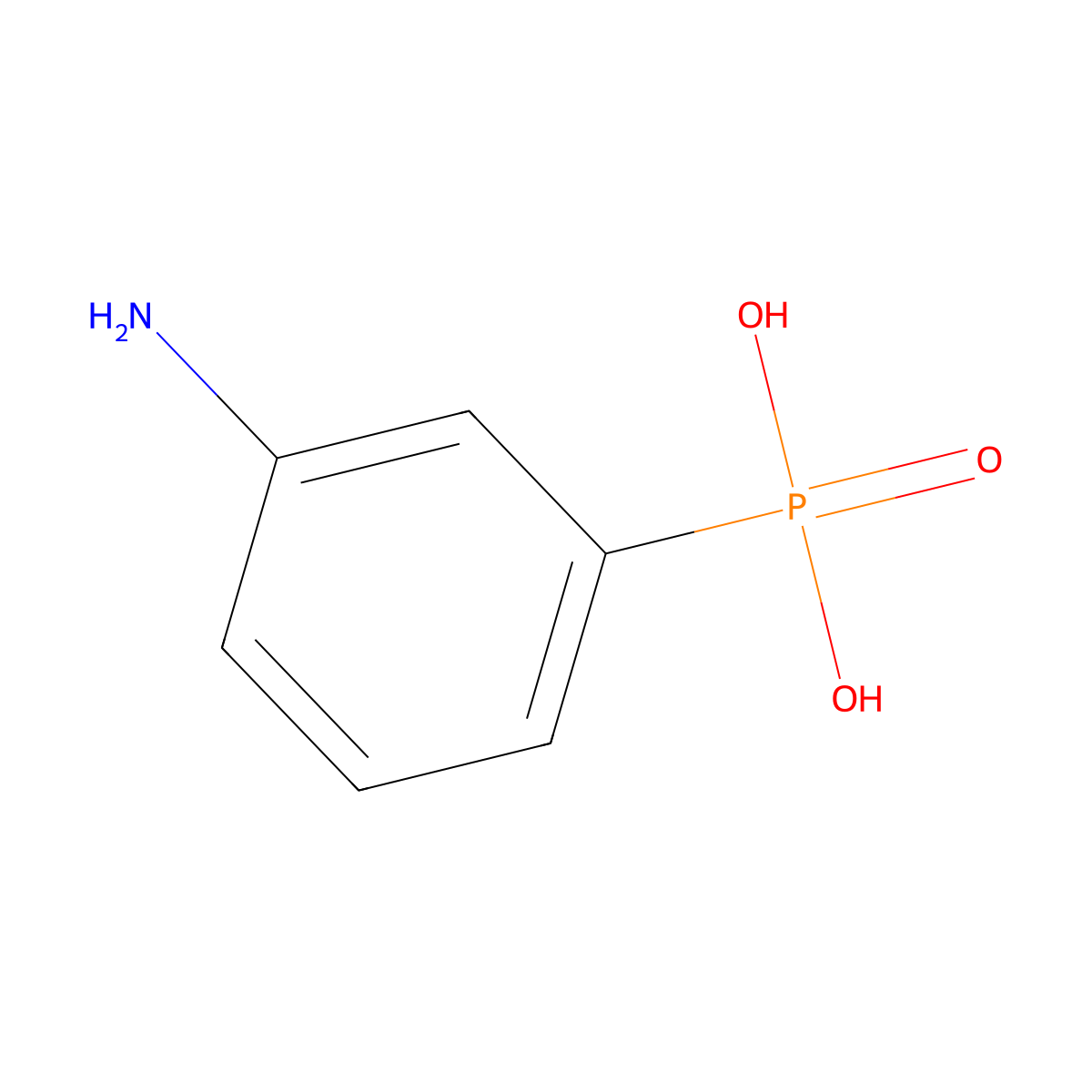 Phosphonic acid, P-(3-aminophenyl)- molecular structure, CAS 5427-30-5