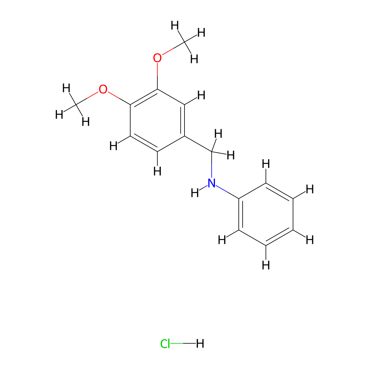 N-(3,4-dimethoxybenzyl)aniline hydrochloride molecular structure, CAS 5427-63-4