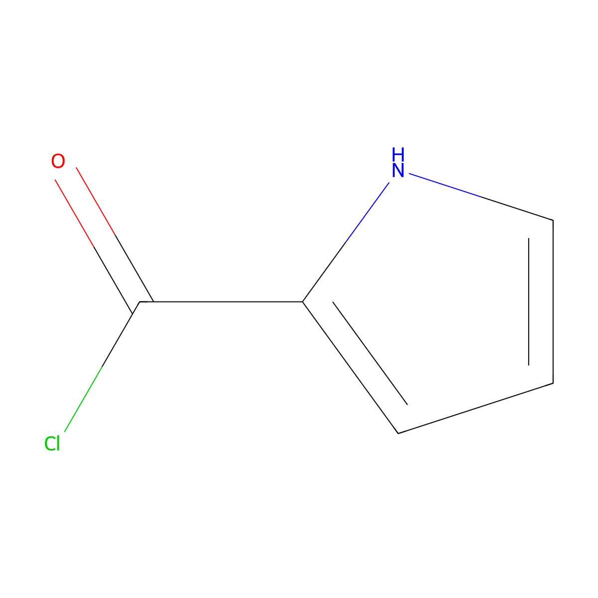 Pyrrole-2-carbonyl chloride molecular structure, CAS 5427-82-7