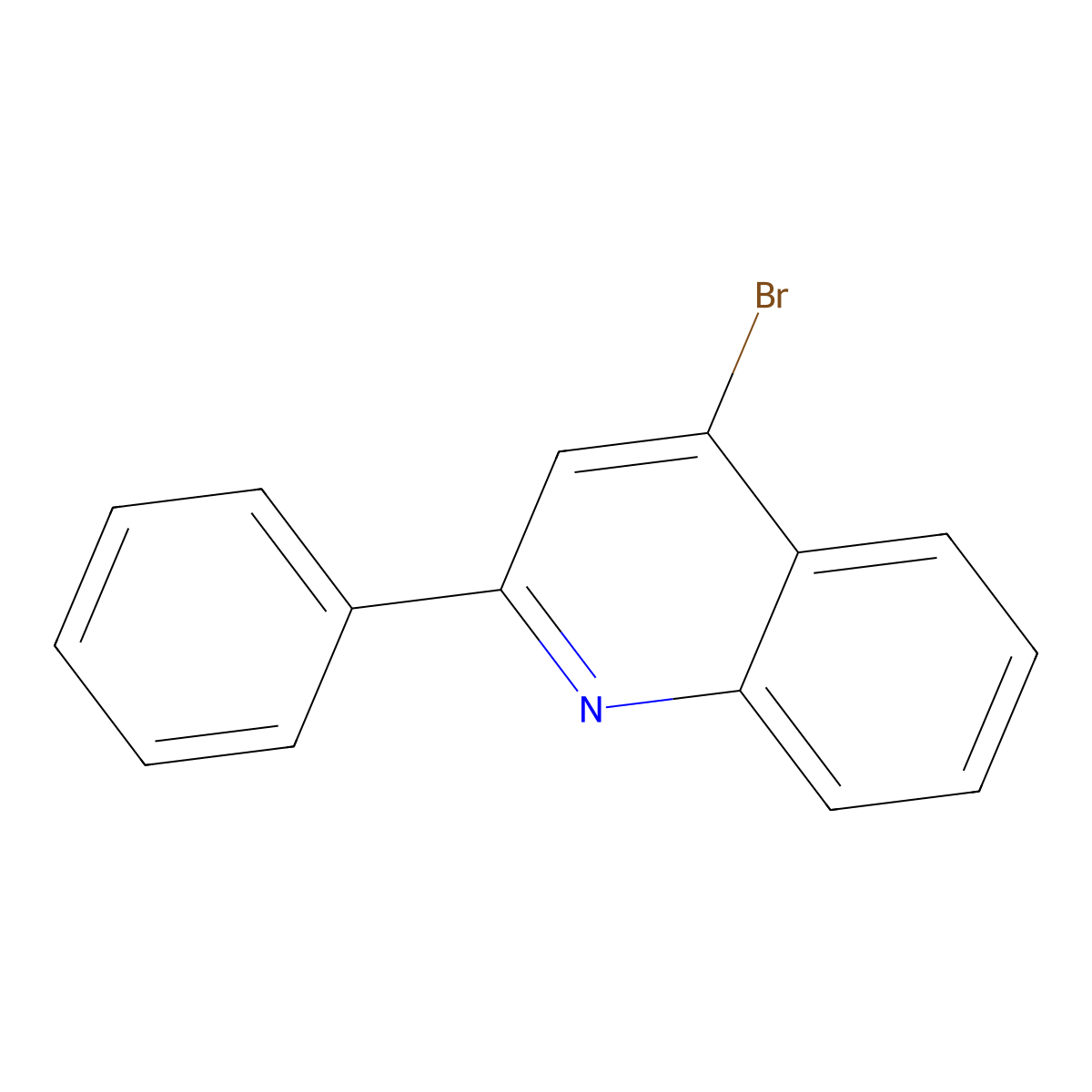 4-Bromo-2-phenylquinoline molecular structure, CAS 5427-93-0