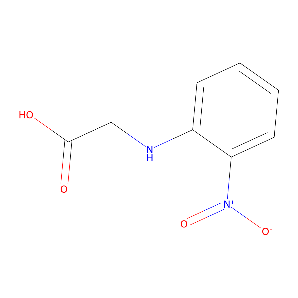 N-(2-Nitrophenyl)glycine molecular structure, CAS 5427-99-6