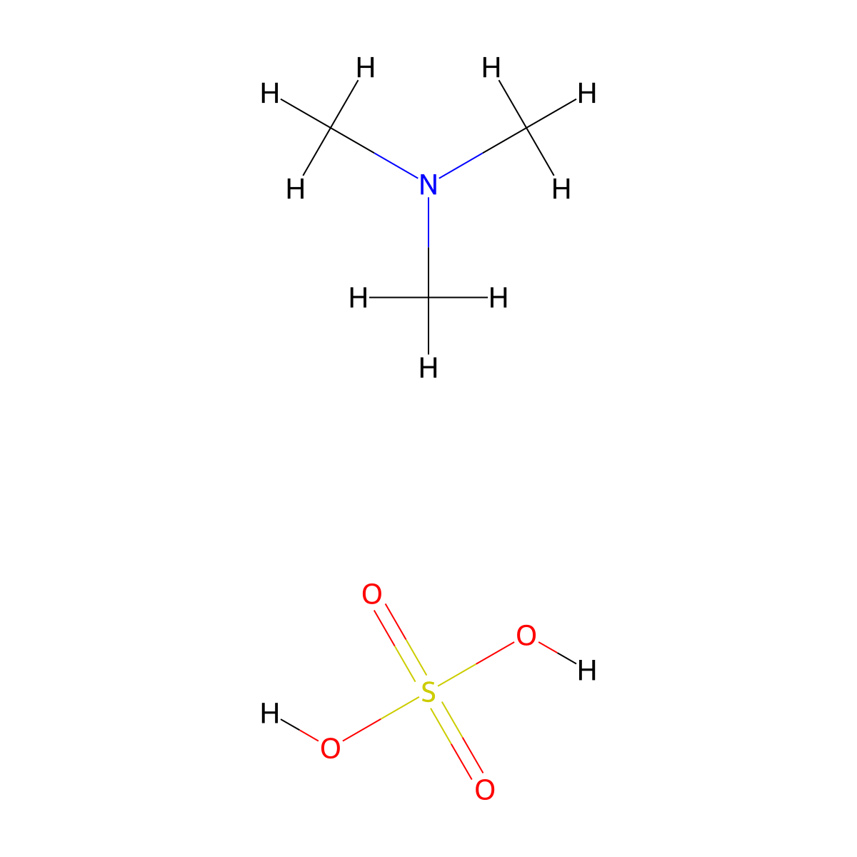 Methanamine, N,N-dimethyl-, sulfate (1:?) molecular structure, CAS 54272-30-9