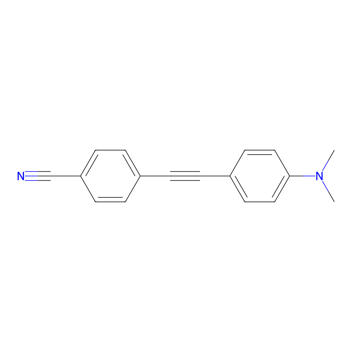 4-((4-(Dimethylamino)phenyl)ethynyl)benzonitrile molecular structure, CAS 54273-31-3