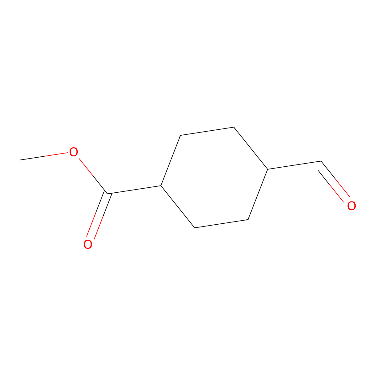 Methyl 4-formylcyclohexane-1-carboxylate molecular structure, CAS 54274-80-5