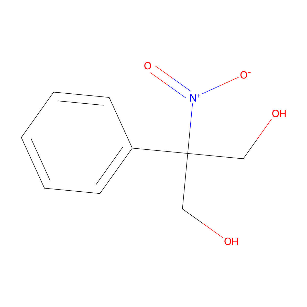 2-Nitro-2-phenyl-1,3-propanediol molecular structure, CAS 5428-02-4