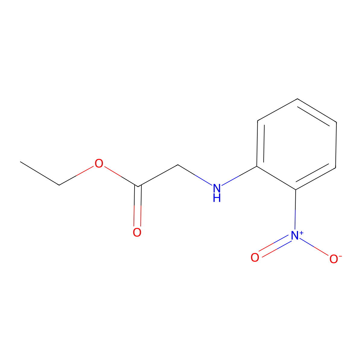 Glycine, N-(o-nitrophenyl)-, ethyl ester molecular structure, CAS 5428-05-7