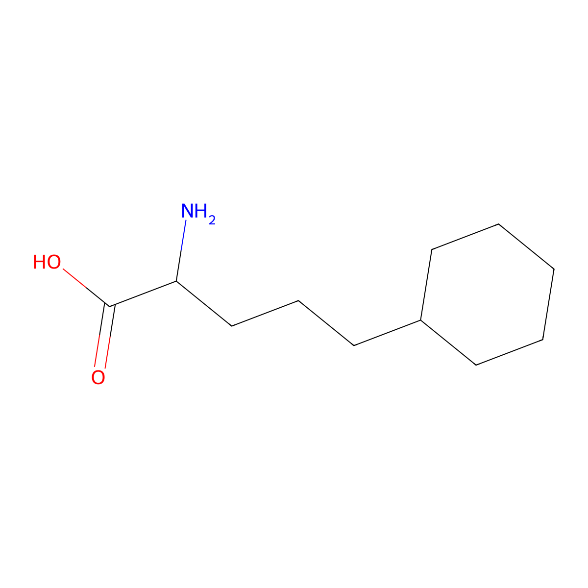 5-Cyclohexylnorvaline molecular structure, CAS 5428-12-6