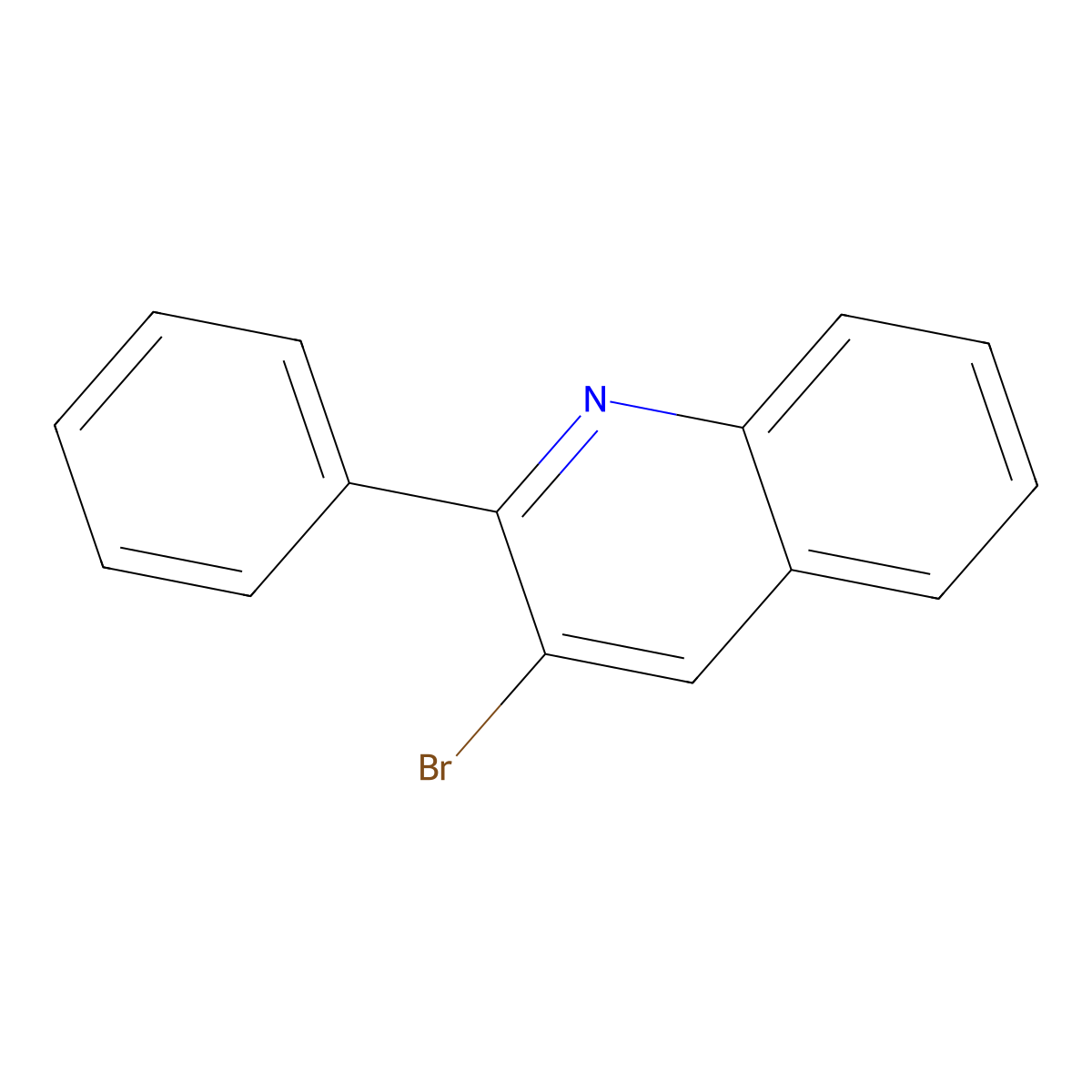 3-Bromo-2-phenylquinoline molecular structure, CAS 5428-24-0