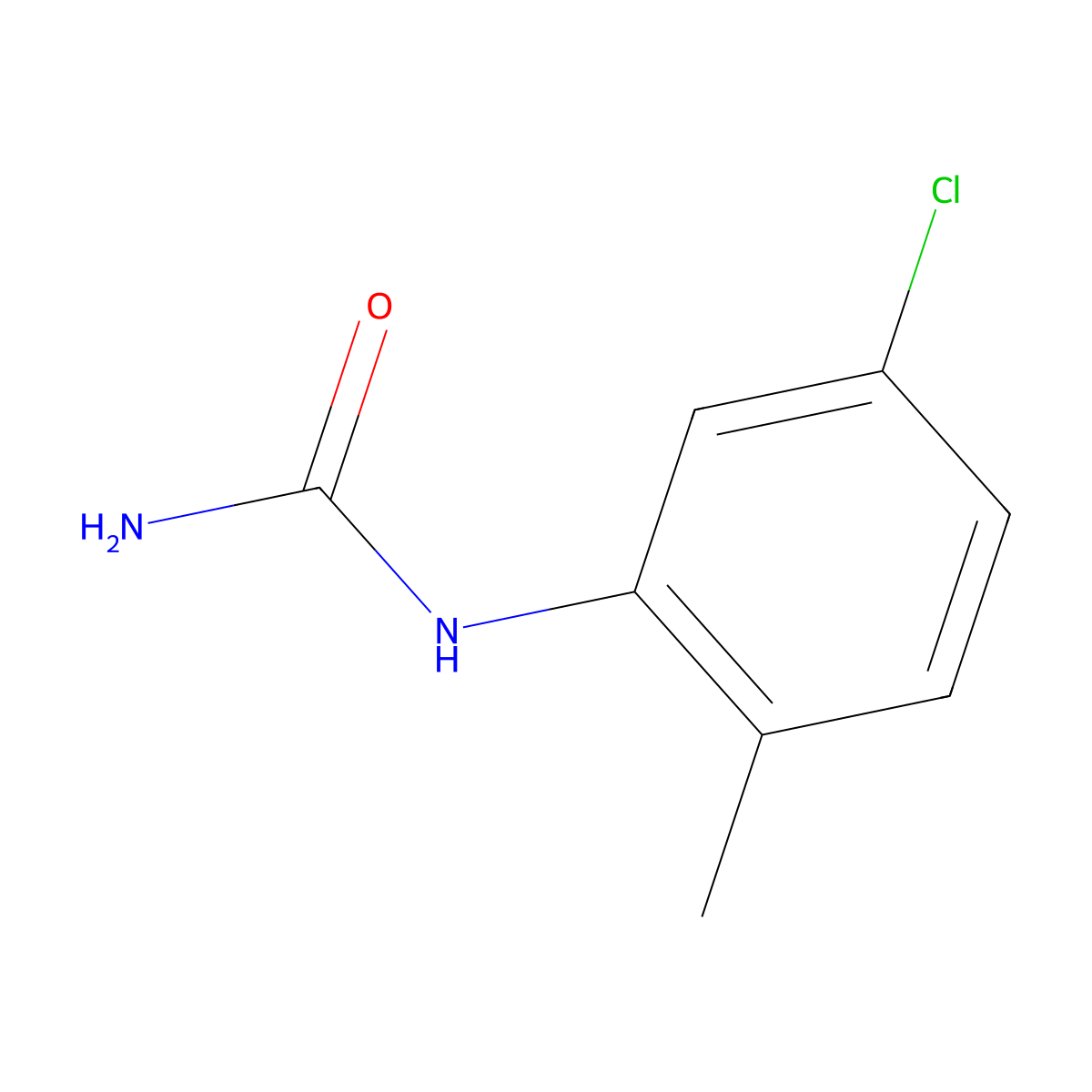 (5-Chloro-2-methylphenyl)urea molecular structure, CAS 5428-48-8