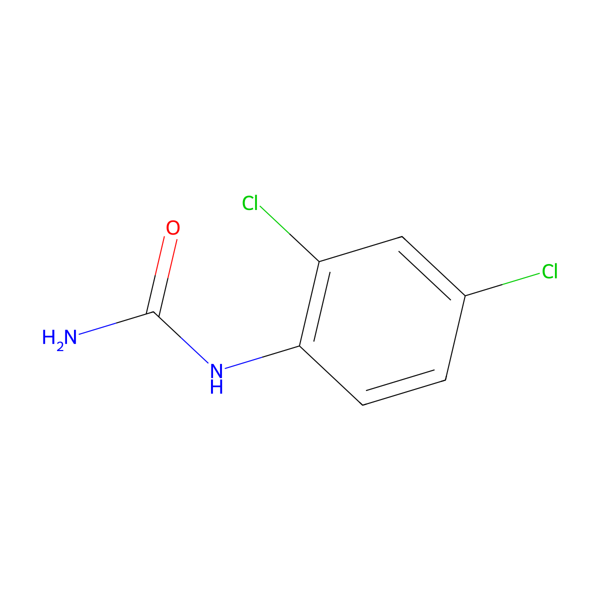 (2,4-Dichlorophenyl)urea molecular structure, CAS 5428-50-2