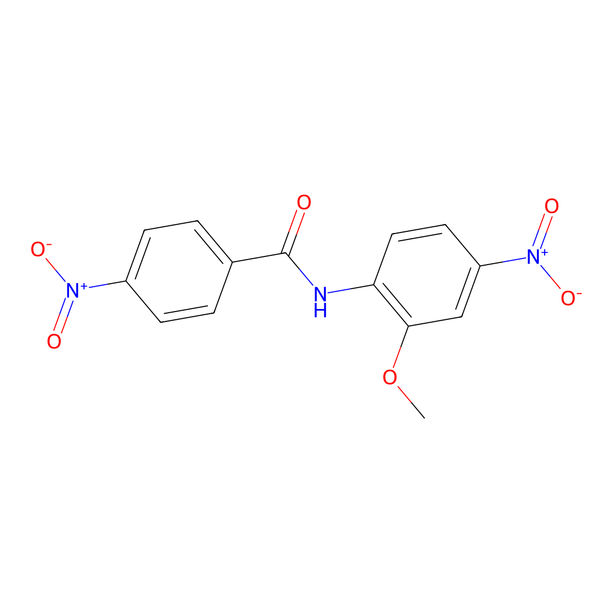 Benzamide, N-(2-methoxy-4-nitrophenyl)-4-nitro- molecular structure, CAS 5428-51-3