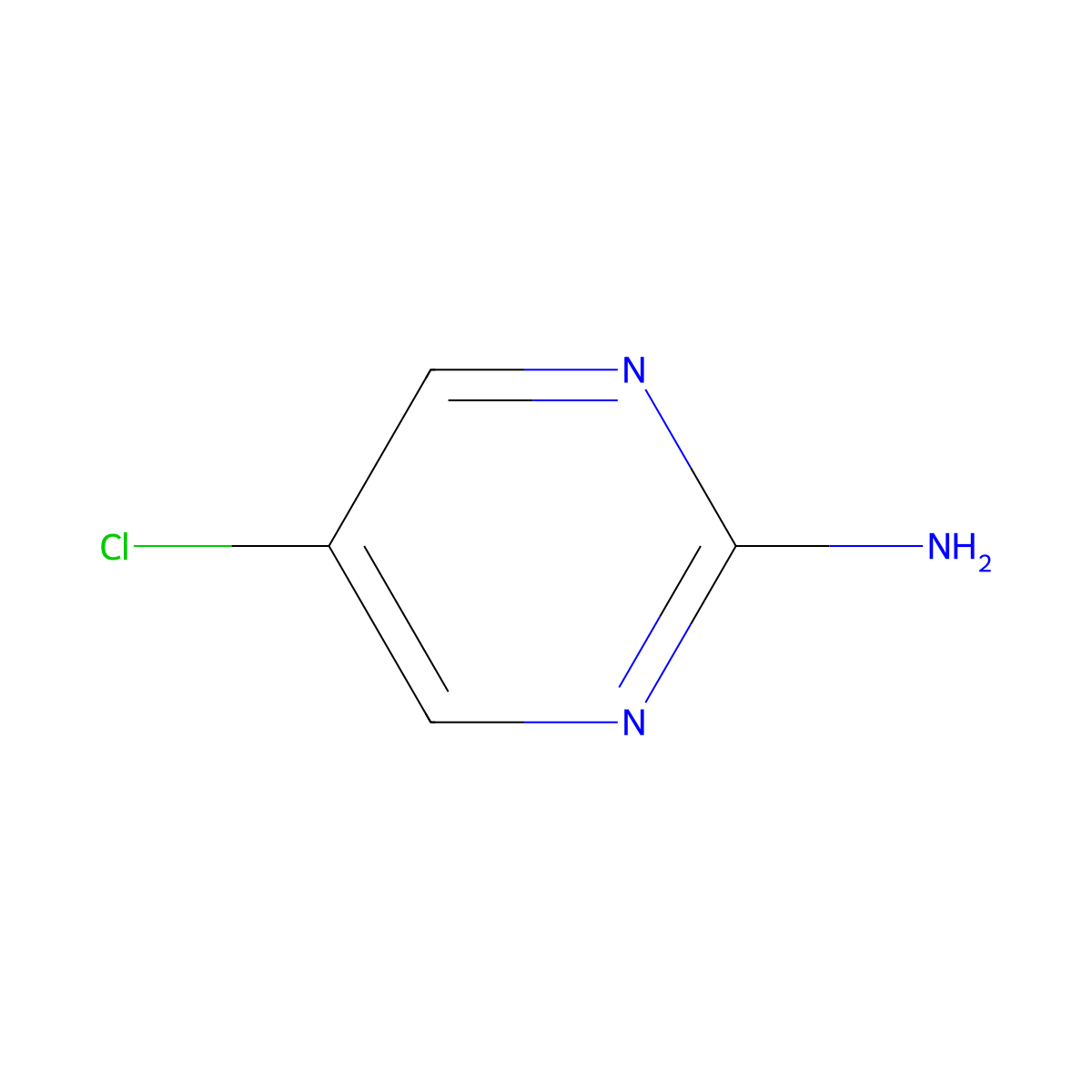2-Pyrimidinamine, 5-chloro- molecular structure, CAS 5428-89-7