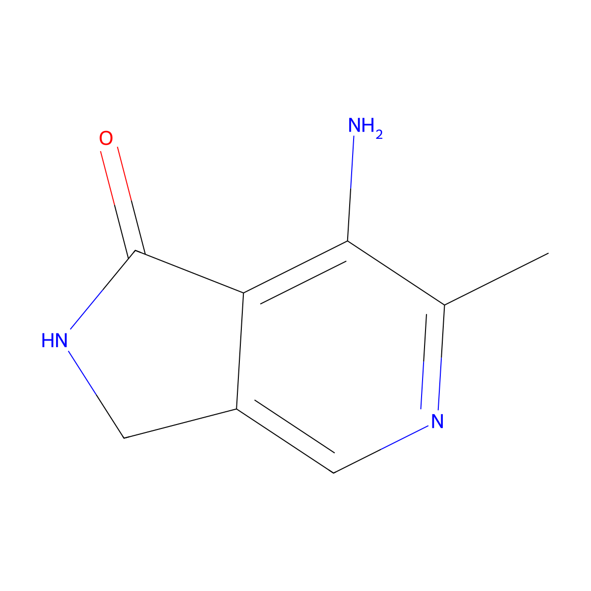7-Amino-6-methyl-2,3-dihydro-1h-pyrrolo[3,4-c]pyridin-1-one molecular structure, CAS 5428-93-3