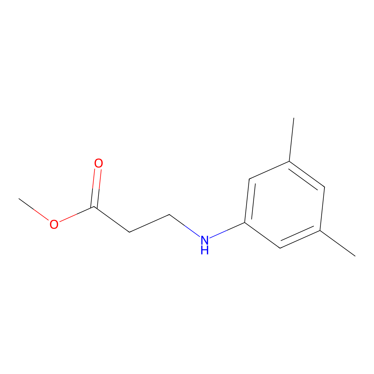 Methyl 3-((3,5-dimethylphenyl)amino)propanoate molecular structure, CAS 54281-82-2