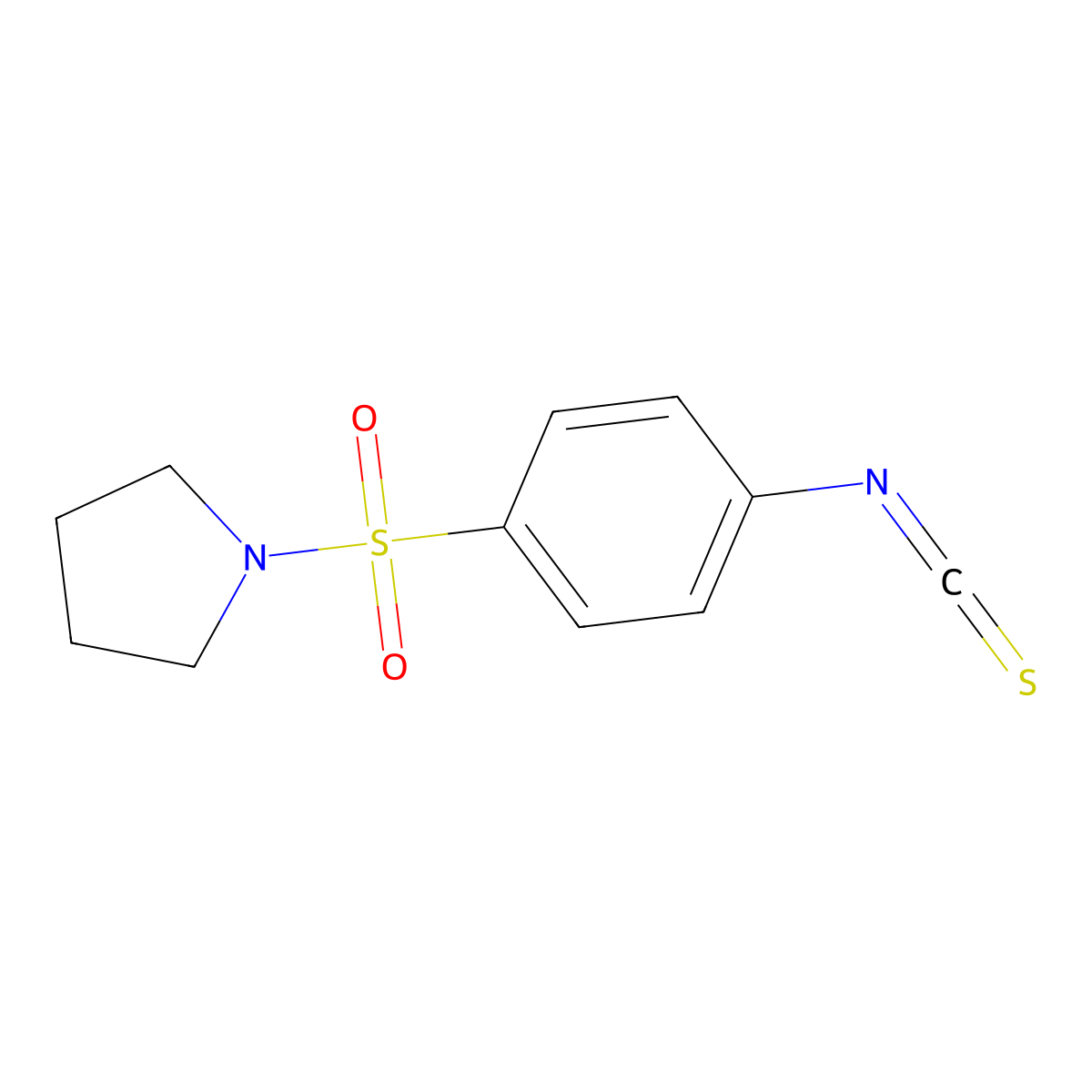1-[(4-Isothiocyanatophenyl)sulfonyl]pyrrolidine molecular structure, CAS 54286-50-9