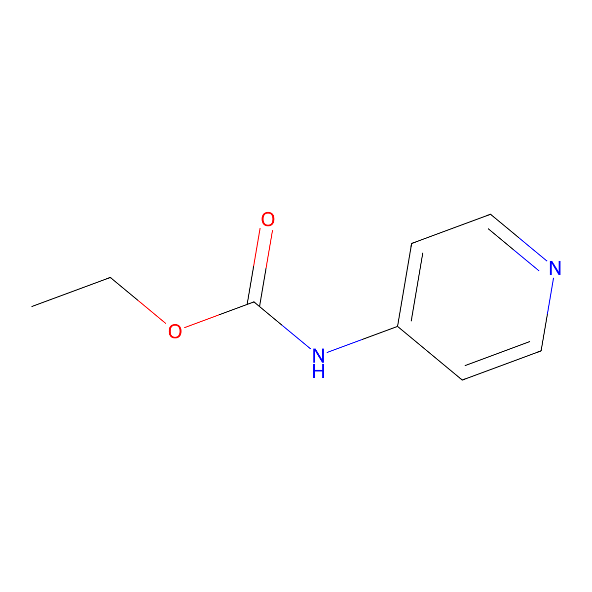 Ethyl 4-pyridinylcarbamate molecular structure, CAS 54287-92-2