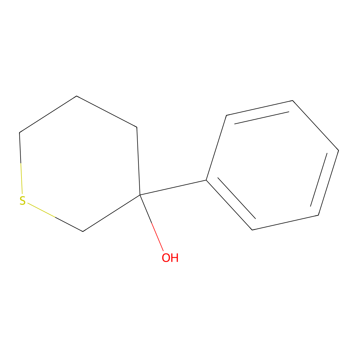 3-Phenylthian-3-ol molecular structure, CAS 54288-62-9