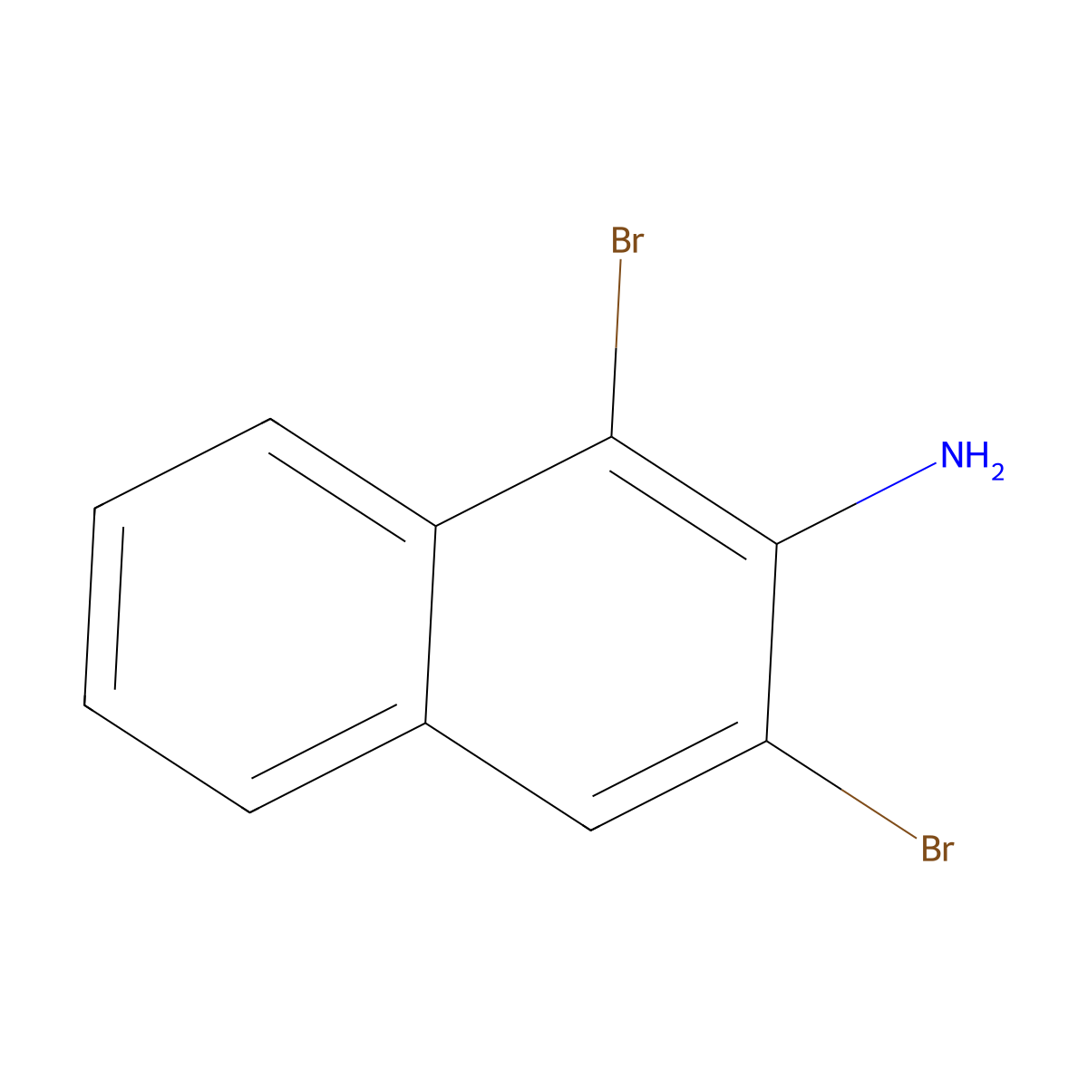 2-Naphthalenamine, 1,3-dibromo- molecular structure, CAS 54288-95-8