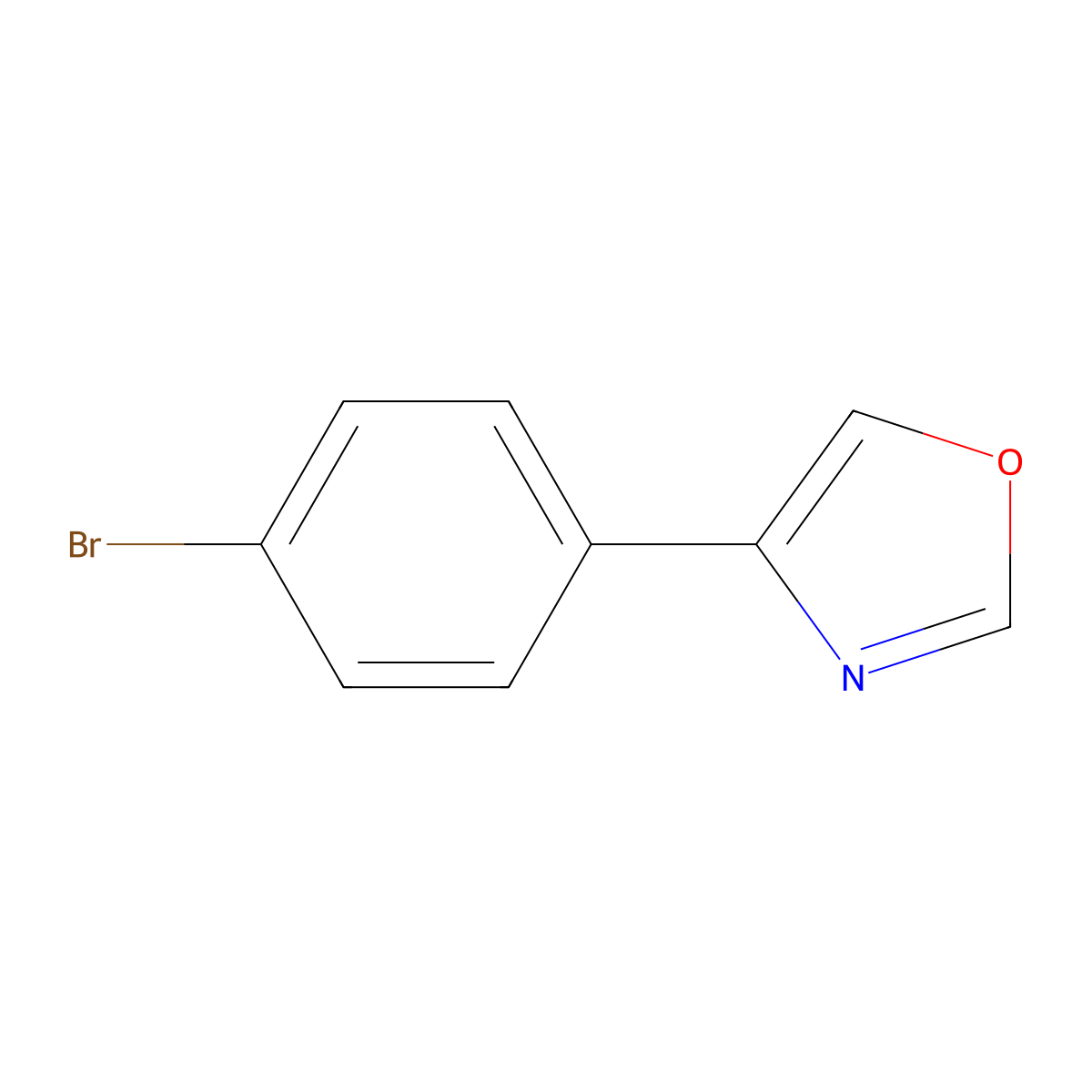 4-(4-Bromophenyl)oxazole molecular structure, CAS 54289-73-5