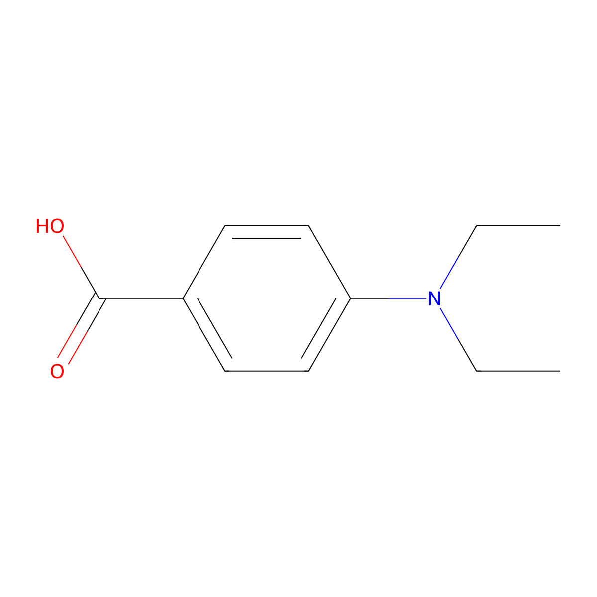 Benzoic acid, 4-(diethylamino)- molecular structure, CAS 5429-28-7