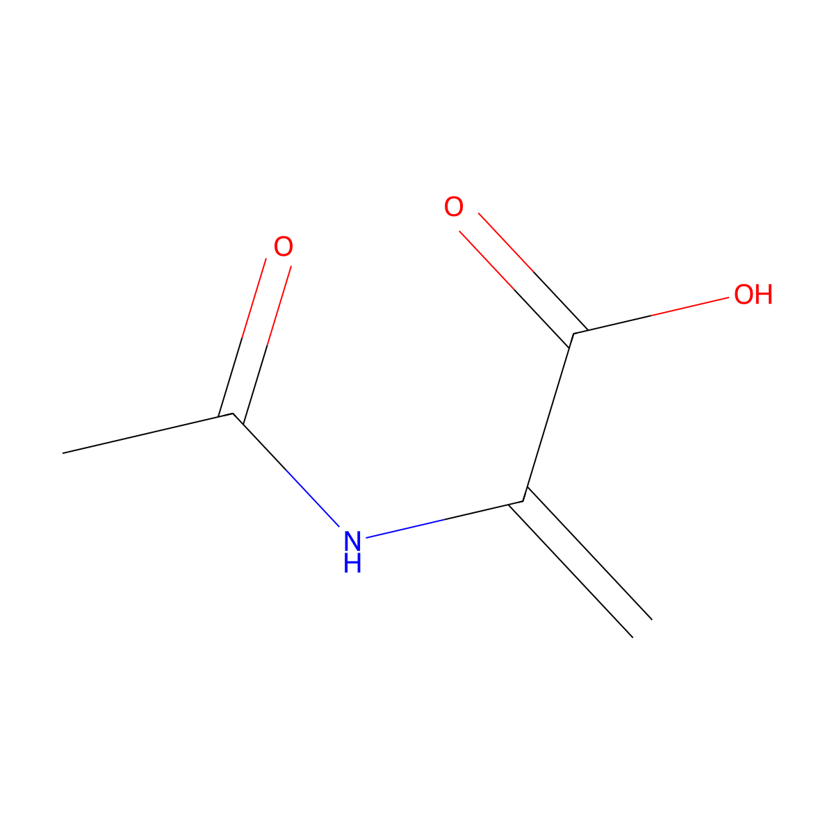 2-Acetamidoacrylic acid molecular structure, CAS 5429-56-1