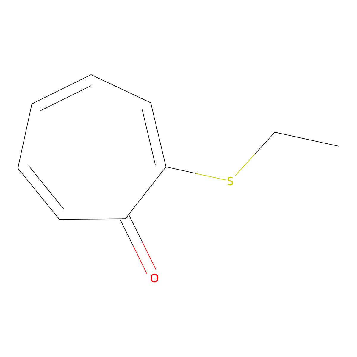 2-(Ethylsulfanyl)cyclohepta-2,4,6-trien-1-one molecular structure, CAS 54290-23-2