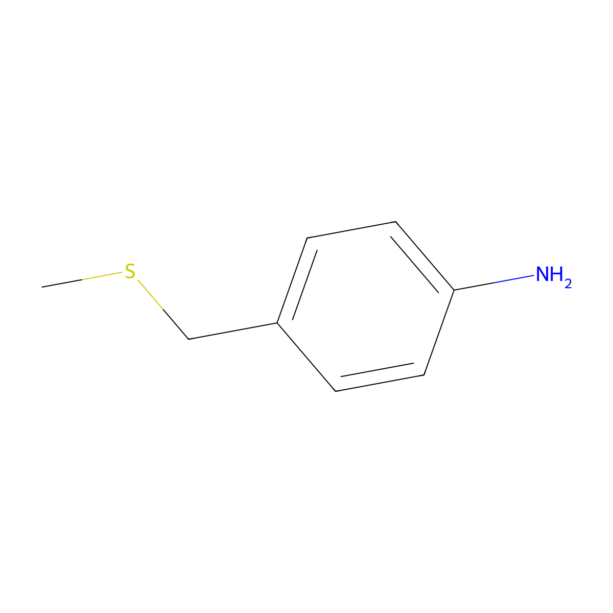 4-((Methylsulfanyl)methyl)aniline molecular structure, CAS 54293-04-8