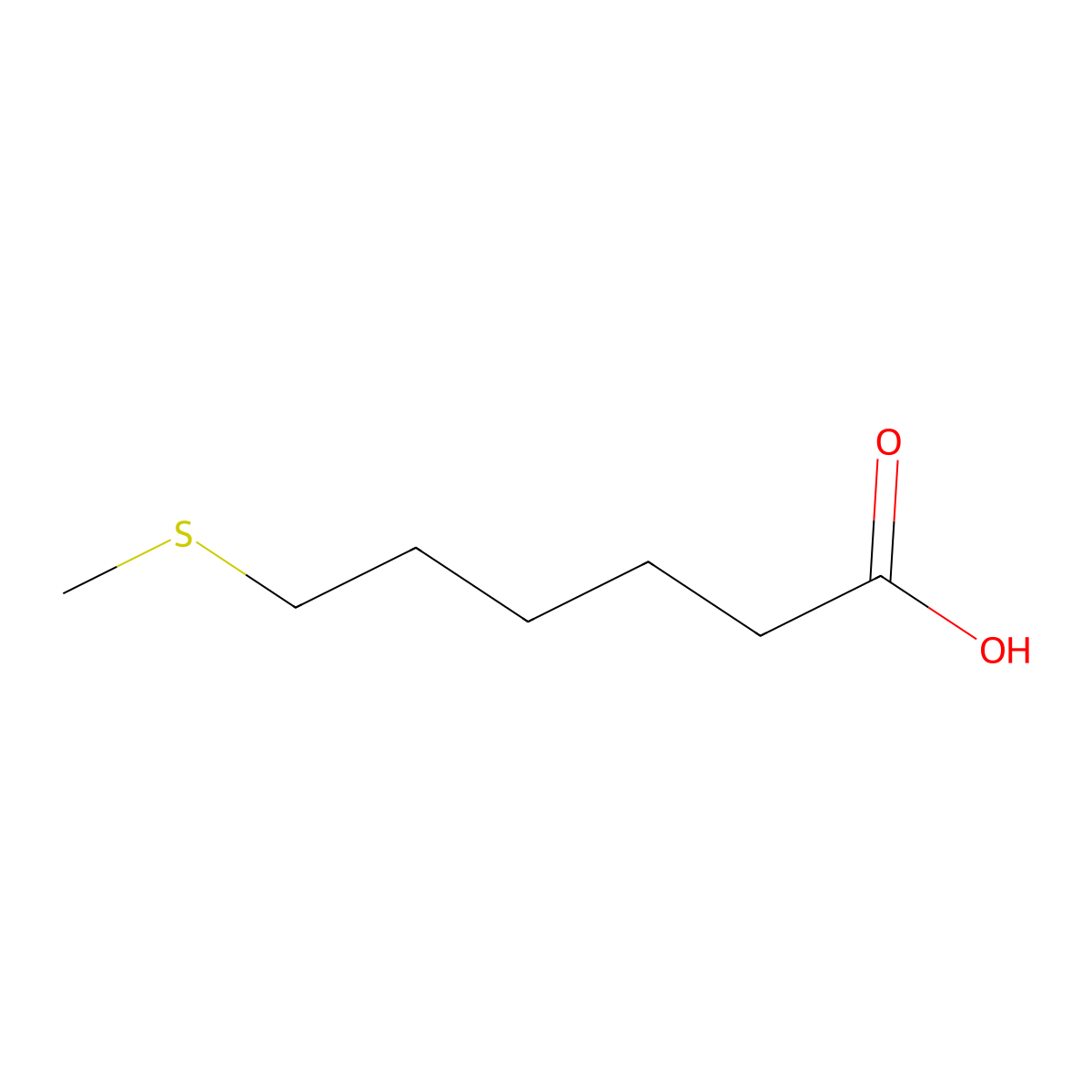 6-(Methylsulfanyl)hexanoic acid molecular structure, CAS 54293-06-0