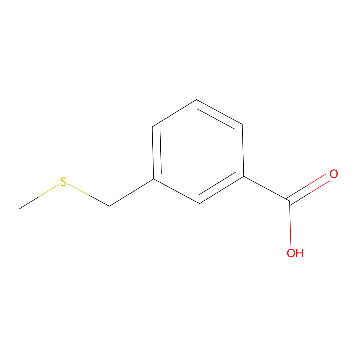 3-[(Methylsulfanyl)methyl]benzoic acid molecular structure, CAS 54293-10-6