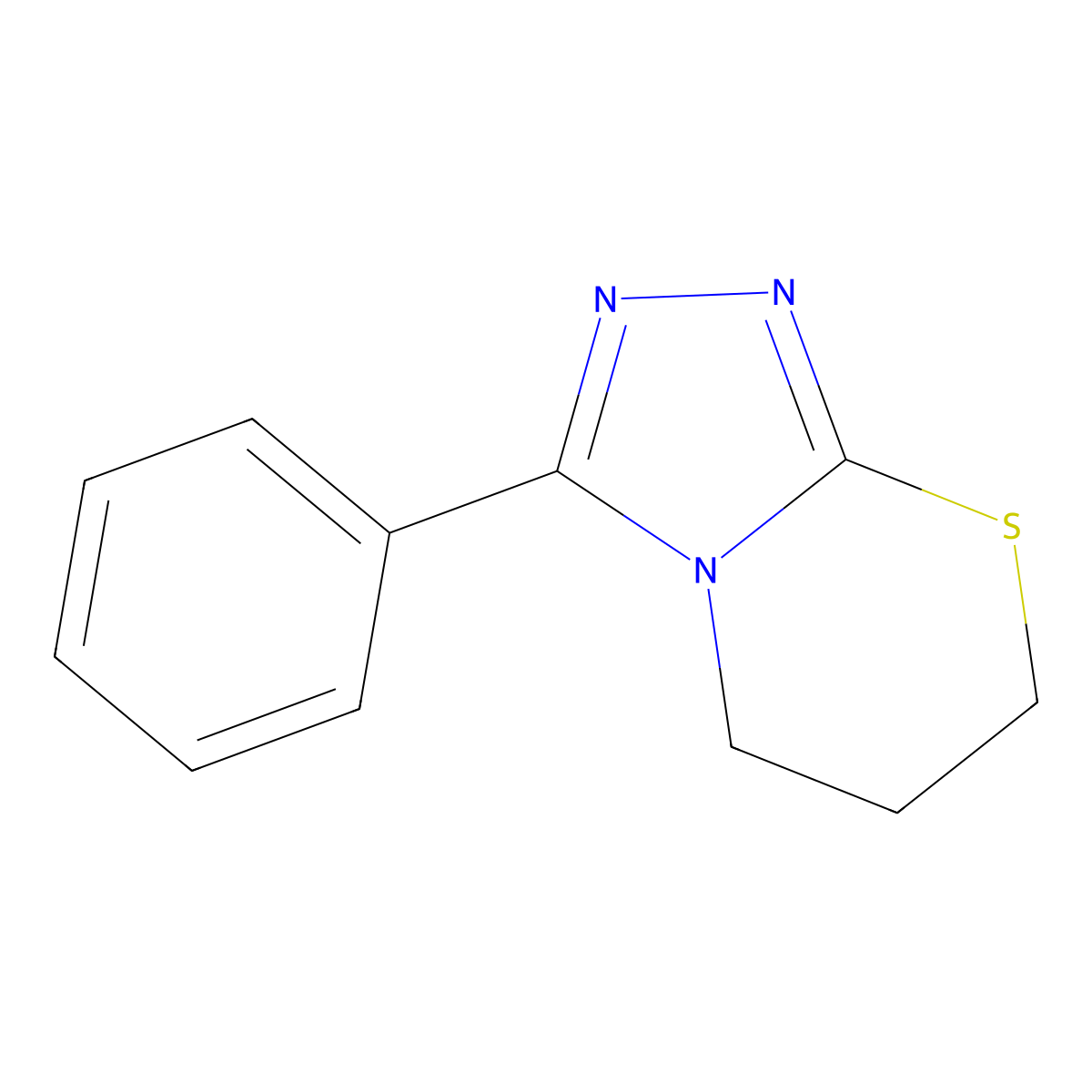3-phenyl-6,7-dihydro-5H-[1,2,4]triazolo[3,4-b][1,3]thiazine molecular structure, CAS 54294-33-6