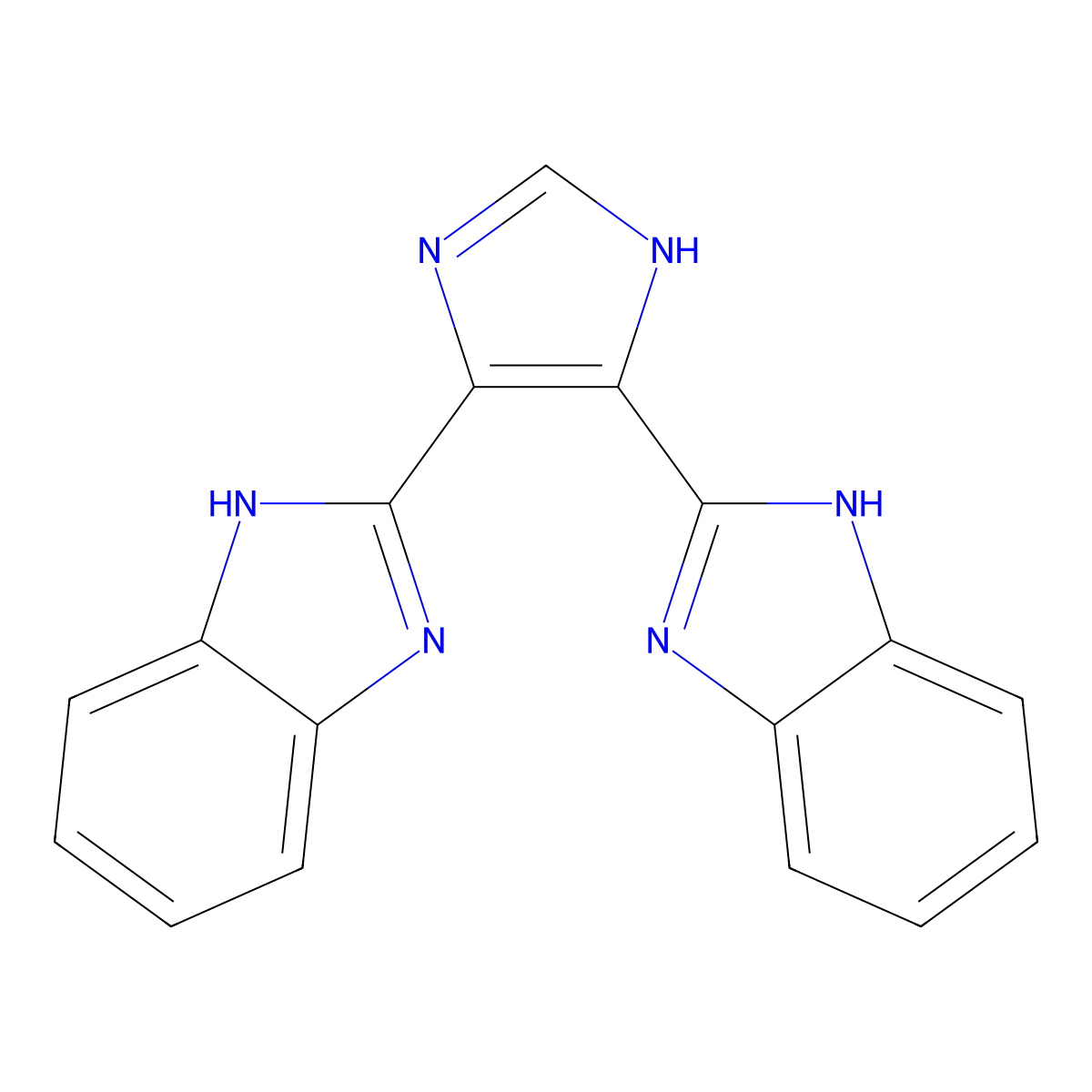 4,5-Bis(benzimidazol-2-yl)imidazole molecular structure, CAS 54296-21-8