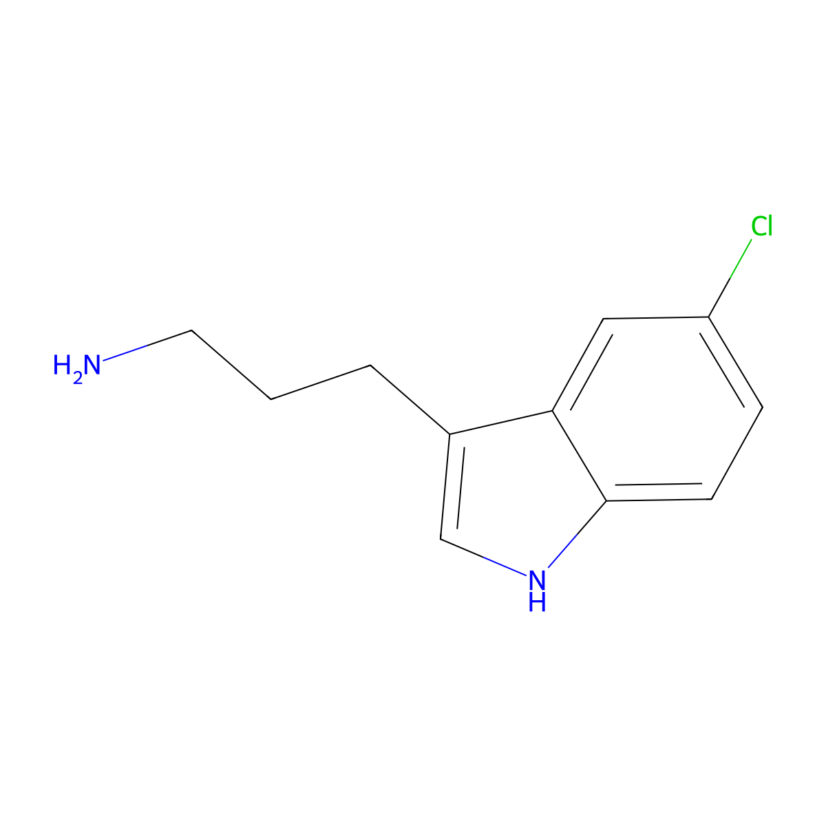 3-(5-chloro-1H-indol-3-yl)propan-1-amine molecular structure, CAS 54298-68-9