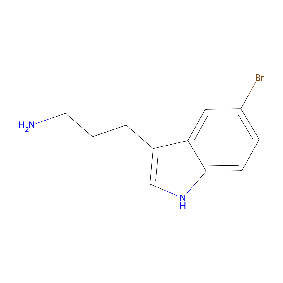 3-(5-bromo-1H-indol-3-yl)propan-1-amine molecular structure, CAS 54298-70-3