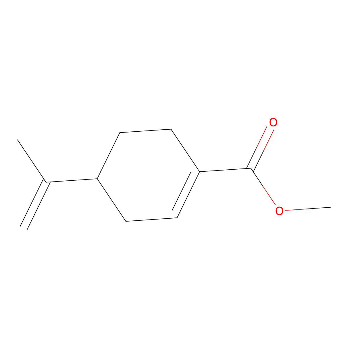 Methyl 4-(prop-1-en-2-yl)cyclohex-1-enecarboxylate molecular structure, CAS 54298-90-7