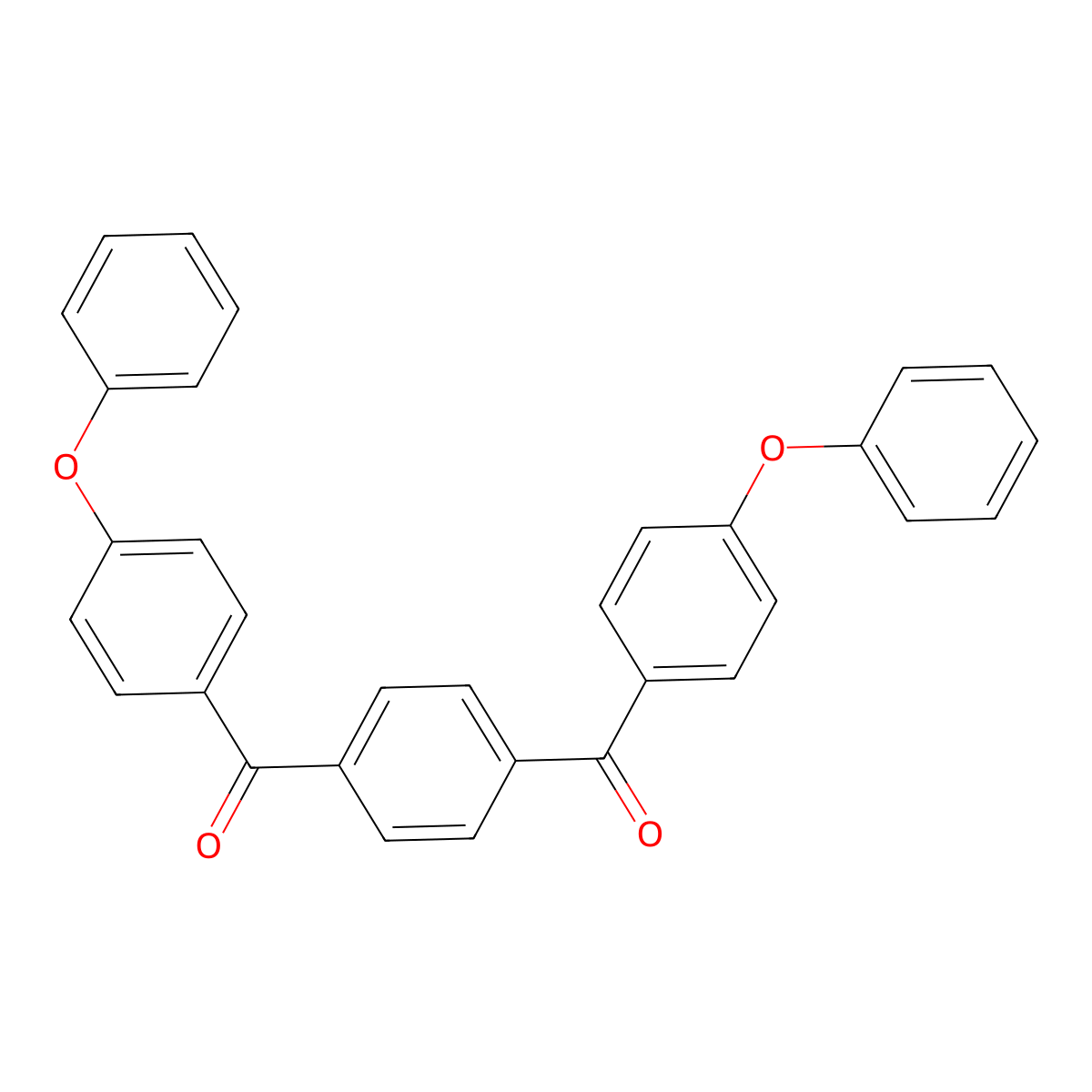 1,4-Phenylene bis((4-phenoxyphenyl)-methanone) molecular structure, CAS 54299-17-1