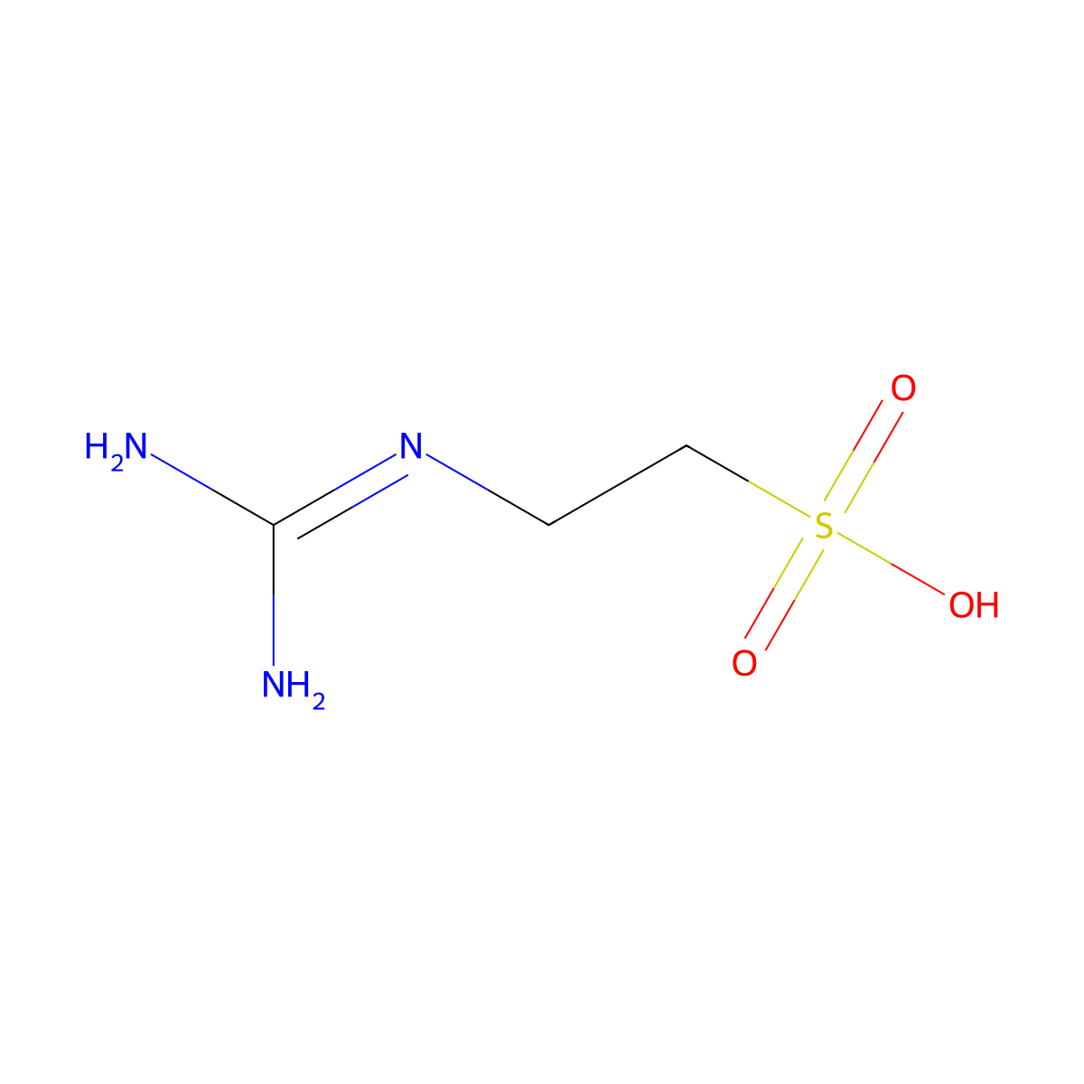 2-((Aminoiminomethyl)amino)ethanesulfonic acid molecular structure, CAS 543-18-0