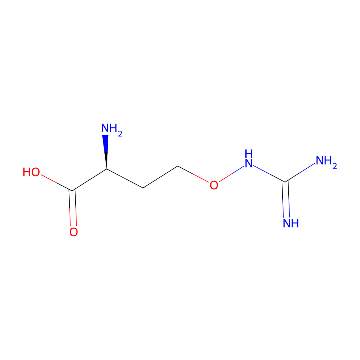 Canavanine molecular structure, CAS 543-38-4