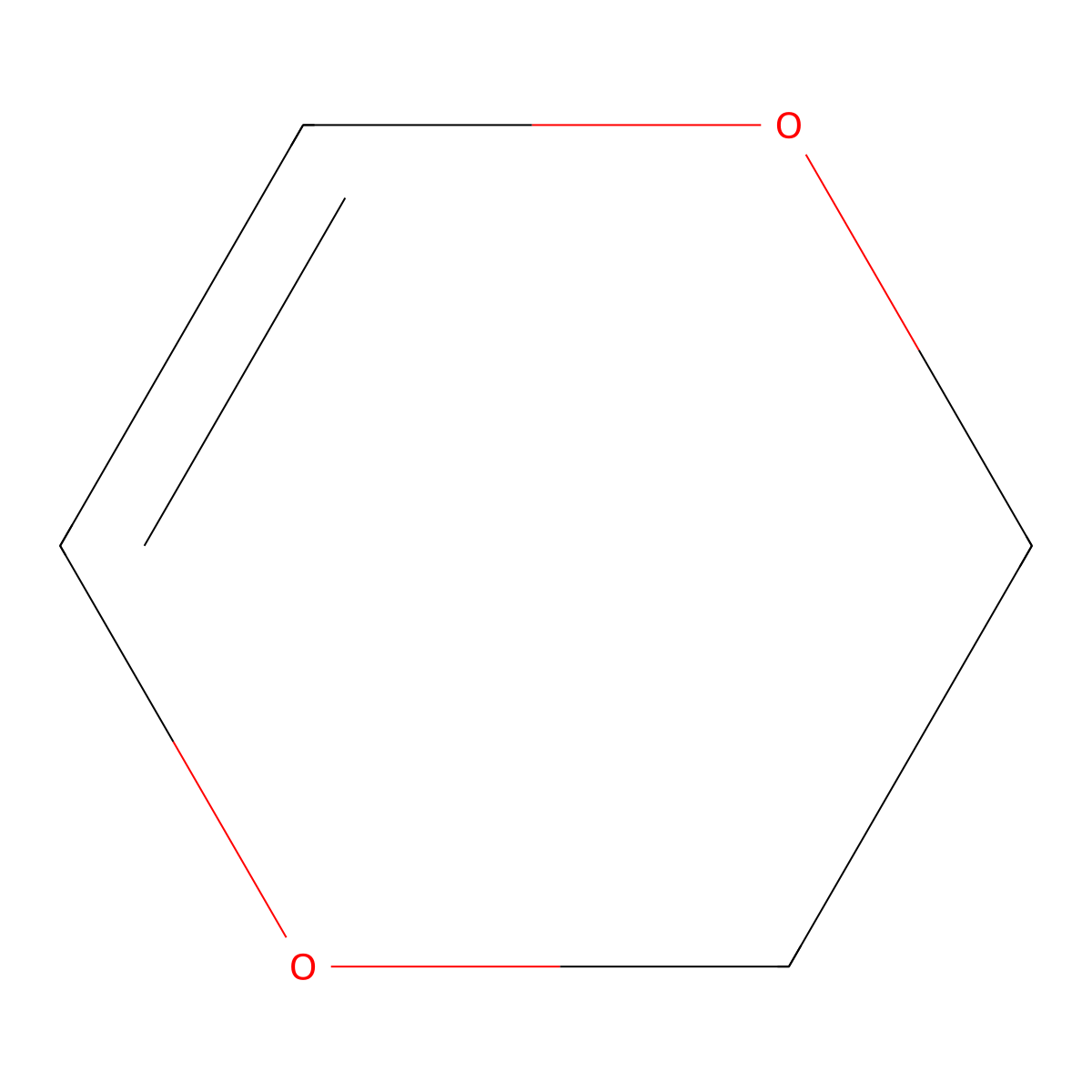 Dioxene molecular structure, CAS 543-75-9